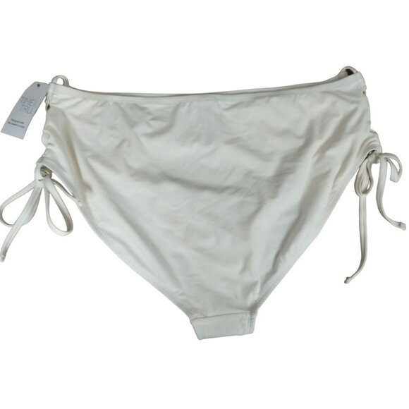 Time and Tru Womens 2X Vanilla Dream Cream Side String High Waist Bikini Bottoms - Picture 6 of 7